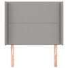vidaXL T&ecirc;te de lit avec oreilles Gris clair 103x16x118/128 cm Tissu