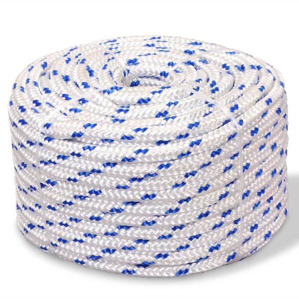 vidaXL Corde de bateau Polypropyl&egrave;ne 8 mm 500 m Blanc
