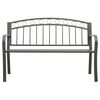 vidaXL Banc de jardin 125 cm acier gris