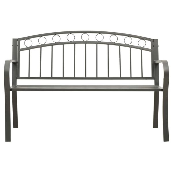 vidaXL Banc de jardin 125 cm acier gris