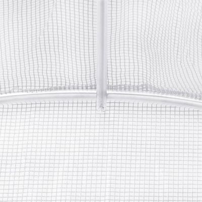 vidaXL Serre avec cadre en acier blanc 36 m² 12x3x2 m