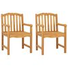 vidaXL Chaise de jardin 2 pcs Naturel 58 x 60 x 93 cm