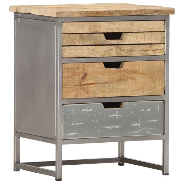 vidaXL Table de chevet 40 x 30 x 50 cm Bois de manguier massif