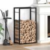vidaXL Portant de bois de chauffage Noir mat 50x28x94 cm Acier