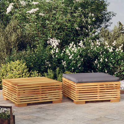 vidaXL Salon de jardin 2 pcs Bois de teck massif