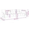 vidaXL Canapé-lit à 2 places avec deux oreillers Crème Velours