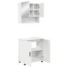 vidaXL Ensemble de mobilier de salle de bain 2 pc Blanc