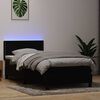 vidaXL Sommier &agrave; lattes de lit avec matelas et LED noir 80x210 cm velours
