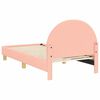 vidaXL Cadre de lit pour enfants avec t&ecirc;te de lit Rose 80 x 160 cm