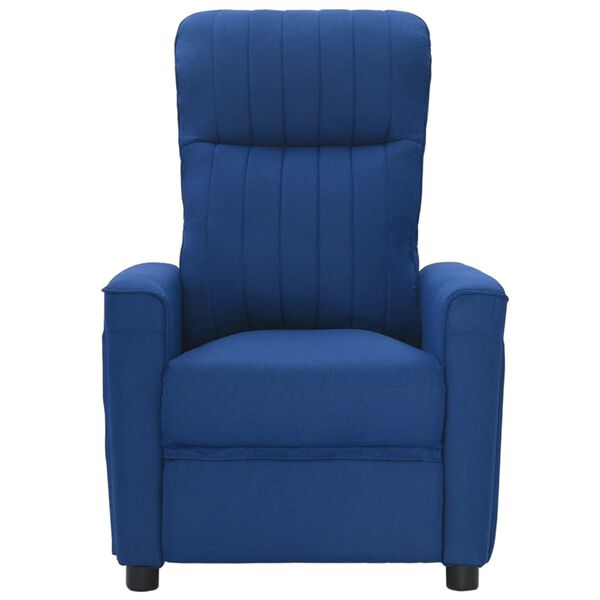 vidaXL Fauteuil de massage Bleu Tissu