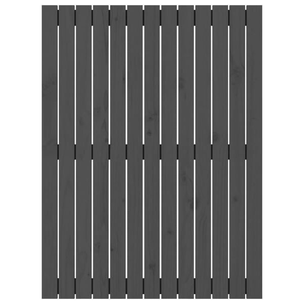 vidaXL T&ecirc;te de lit murale Gris 82,5x3x110 cm Bois massif de pin