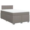 vidaXL Sommier &agrave; lattes de lit avec matelas Taupe 120x200 cm Tissu