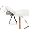 vidaXL Table de massage pliable à 2 zones 10 cm d'épaisseur Blanc