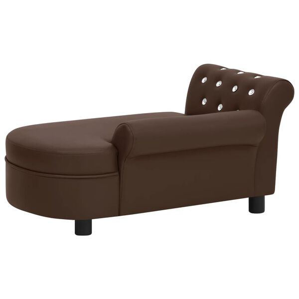 vidaXL Canap&eacute; pour chien Marron 83x45x42 cm Similicuir