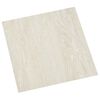 vidaXL Planches de sol 5,11 m&sup2; 55 pcs PVC Cr&egrave;me blanc