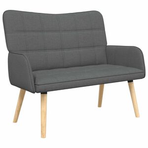 vidaXL Sofa 2 places Gris fonc&eacute; 115 x 61 x 87 cm Tissu