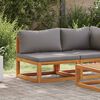 vidaXL Canap&eacute; central sectionnel avec coussin gris fonc&eacute; Bois d'acacia