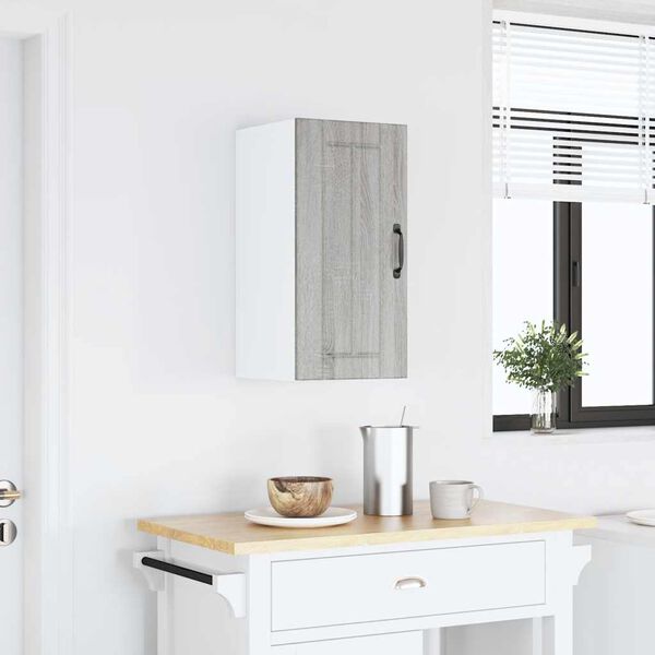 vidaXL Armoire murale de cuisine Lucca sonoma gris bois ing&eacute;nierie