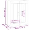 vidaXL Armoire murale ch&ecirc;ne marron 69,5x34x90 cm