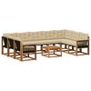 vidaXL Ensemble de canap&eacute;s d'ext&eacute;rieur 10 pc Naturel et Beige