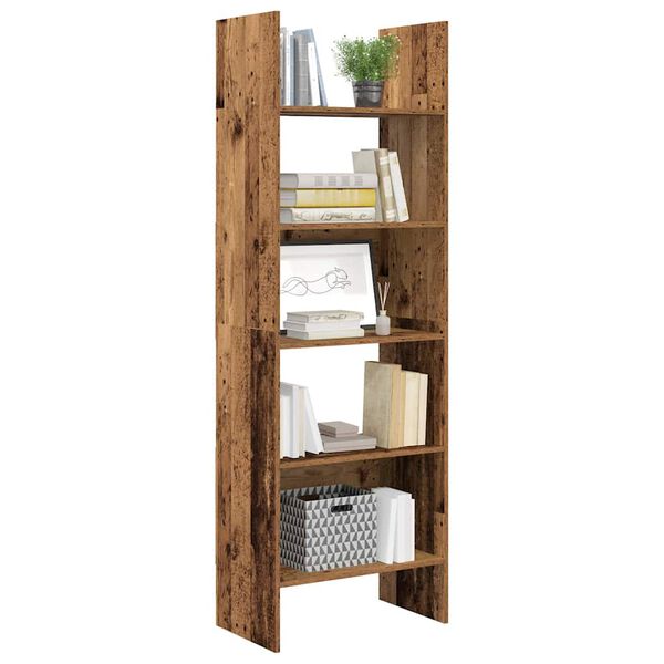 vidaXL Biblioth&egrave;que Bois ancien 60 x 35 x 180 cm Bois d'ing&eacute;nierie