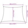 vidaXL Voile d'ombrage 160 g/m² Blanc 4/5x3 m PEHD