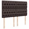 vidaXL Sommier &agrave; lattes de lit avec matelas Marron fonc&eacute; 140x190 cm