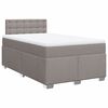 vidaXL Sommier à lattes de lit avec matelas Taupe 120x200 cm Tissu