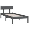 vidaXL Cadre de lit sans matelas gris bois massif 100x200 cm