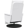 vidaXL Fauteuil inclinable de massage repose-pieds blanc similicuir