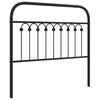 vidaXL T&ecirc;te de lit de remplacement m&eacute;tal noir 100 cm