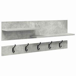 vidaXL Porte-manteau mural Montage mural Gris b&eacute;ton 90 x 15 x 36 cm