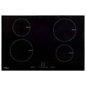vidaXL Plaque de cuisson &agrave; induction 4 br&ucirc;leurs Verre 77 cm 7000 W