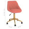vidaXL Chaises pivotantes &agrave; manger lot de 4 rose velours