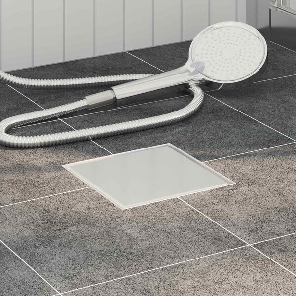 vidaXL 2 en 1 Drain de Douche Argent&eacute; 15 x 15 cm Acier Inox 304