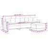 vidaXL Canap&eacute; &agrave; 3 places avec repose-pieds Jaune clair 210 cm Tissu