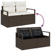 vidaXL Ensemble de canap&eacute; de jardin 6 pcs Marron Poly rotin