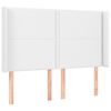 vidaXL Sommier &agrave; lattes de lit matelas LED Blanc 140x190 cm Similicuir