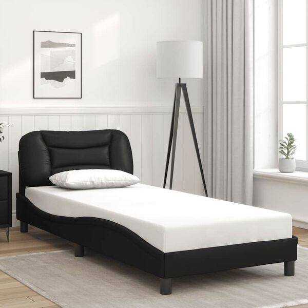 vidaXL Cadre de lit sans matelas Hvar noir 80x200 cm similicuir