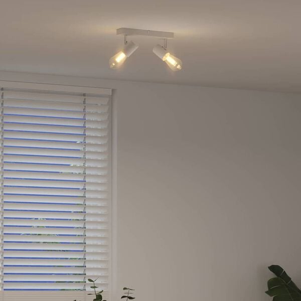 vidaXL Spot de plafond Blanc 26 x 6,5 x 11,5 cm M&eacute;tal
