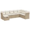 vidaXL Salon de jardin avec coussins 8 pcs beige r&eacute;sine tress&eacute;e