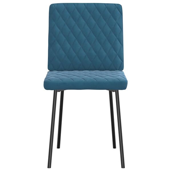 vidaXL Chaises &agrave; manger lot de 6 bleu velours