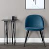 Venture Home Chaises &agrave; manger lot de 2 Velvet velours noir/bleu