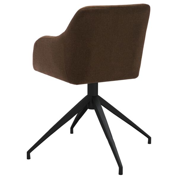 vidaXL Chaises pivotantes &agrave; manger lot de 4 marron tissu