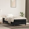 vidaXL Sommier &agrave; lattes de lit et matelas Noir 80x200 cm Velours