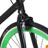 vidaXL V&eacute;lo &agrave; pignon fixe noir et vert 700c 51 cm