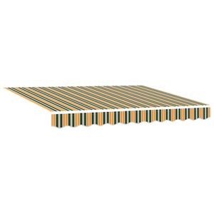 vidaXL Auvent r&eacute;tractable Vert et jaune 300 x 250 cm