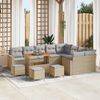 vidaXL Ensemble de canap&eacute; de jardin 14 pcs Beige et Gris clair