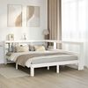 vidaXL Lit biblioth&egrave;que sans matelas blanc 150x200 cm bois pin massif