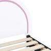 vidaXL Cadre de lit pour enfants avec t&ecirc;te de lit Blanc 90 x 190 cm PU